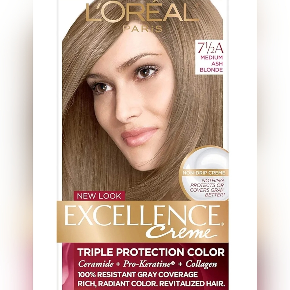 L'Oreal Excellence Creme Hair Color, Medium Ash Blonde